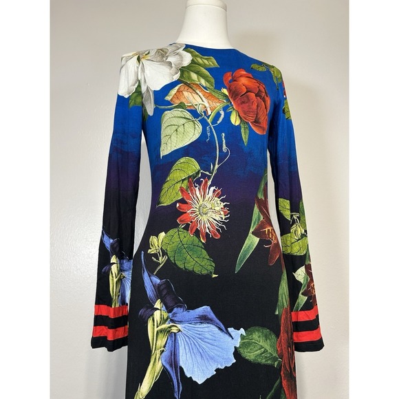 NWT Alice + Olivia Revolve Delora Open-Back Maxi Dress Size 8 Lunch Date Floral - Picture 6 of 16